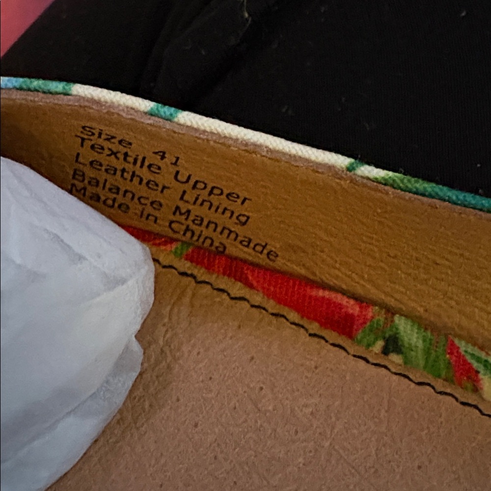 🦜 Matiko Lori Hawaiian Print Flat Pointed Toe Slingback Shoes. New! - Picture 5 of 9
